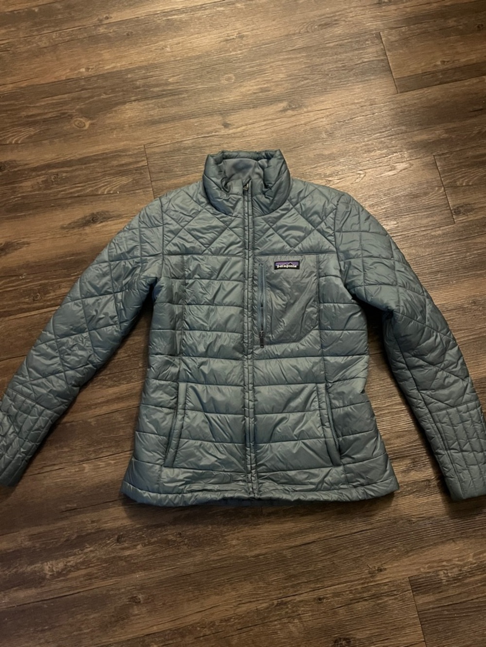 Patagonia Women's Puffer Jacket in Slate Blue